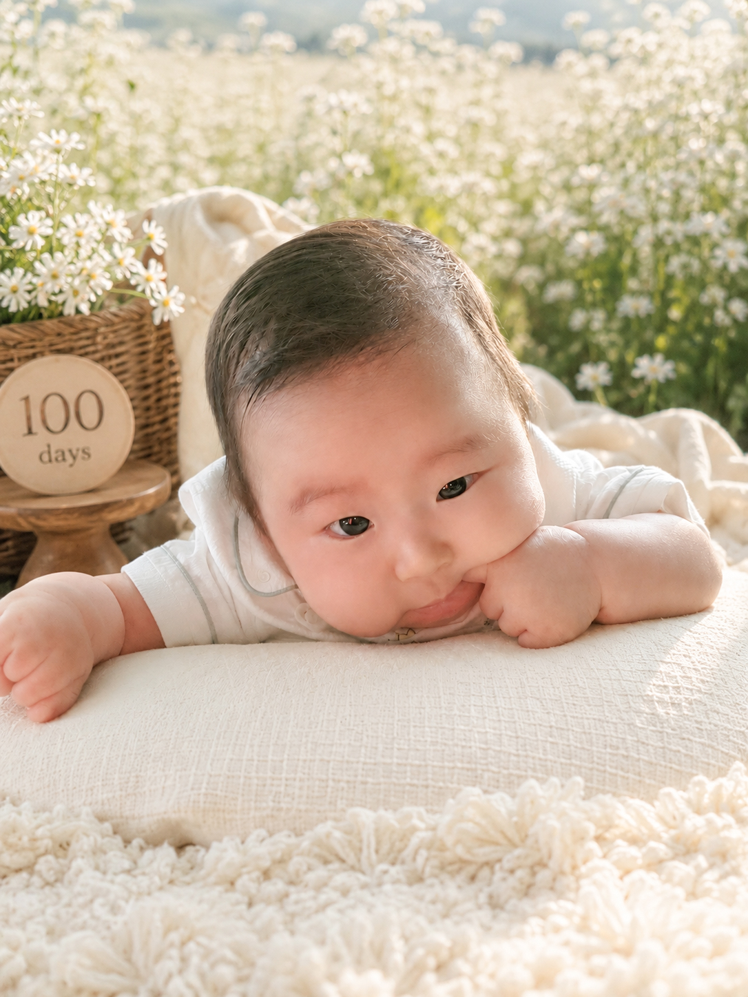 메밀꽃 사이, 우리 아기의 100일